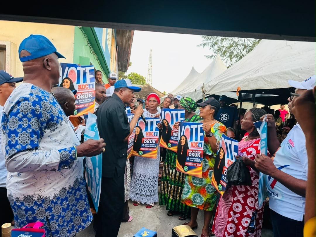 Progress with NDC State and Chapter chairmen in Oron Federal Constituency.